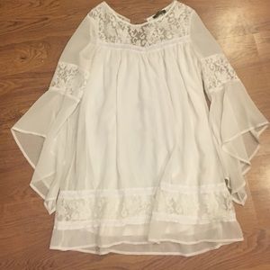 White depri long sleeve dress