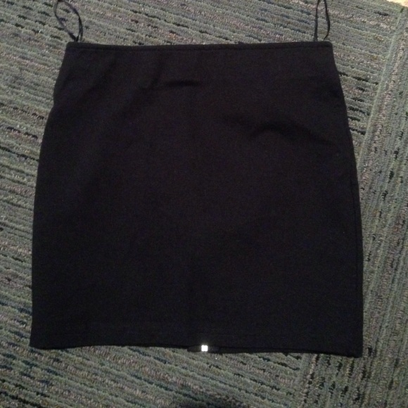 Black mini skirt