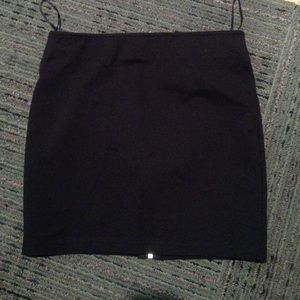 Black mini skirt