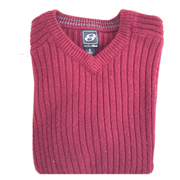 Dark red Anchor Blue ribbed sweater