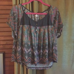 Anthropologie colorful top