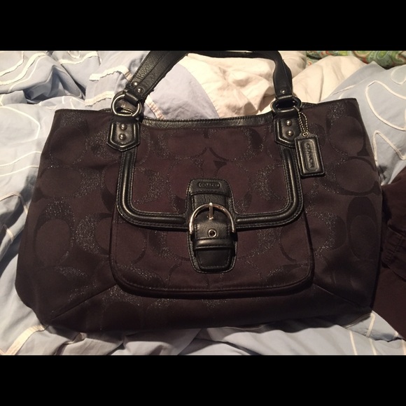 **Sold on other site **Black sparkly coach purse