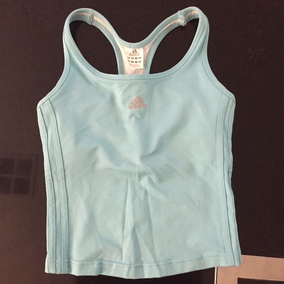 Adidas Baby Blue Racerback Workout Tank