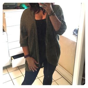 Long & Flowy Olive Cardigan