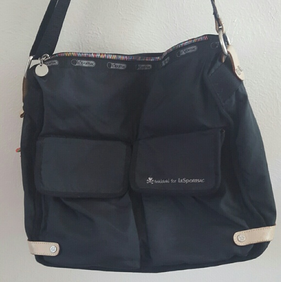 Tokidoki large handbag stellina black with qee