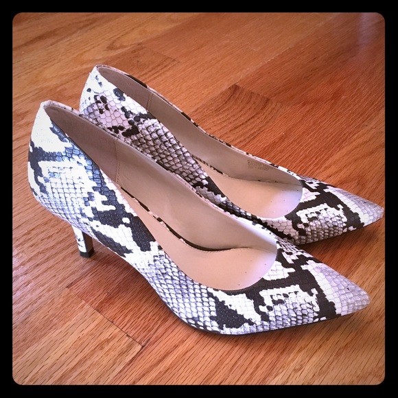 Snake print heels