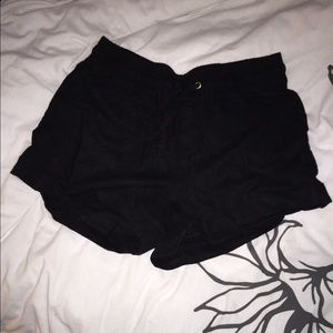 Black loose fitted shorts