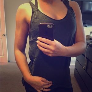 Lululemon open back blousey tank.