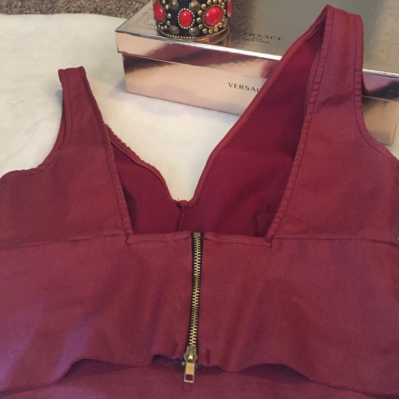 Deep red faux leather crop top! - Picture 5 of 5