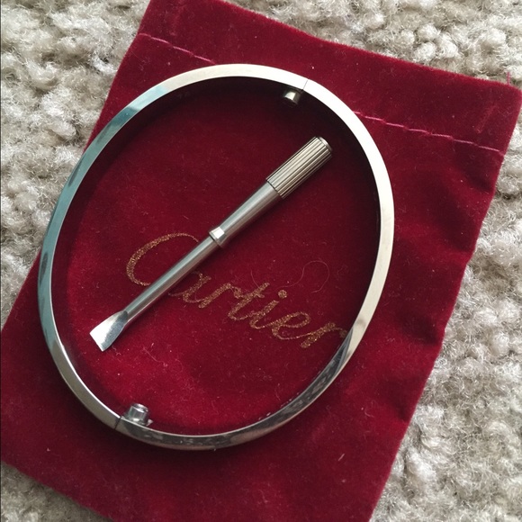 Silver white gold bracelet