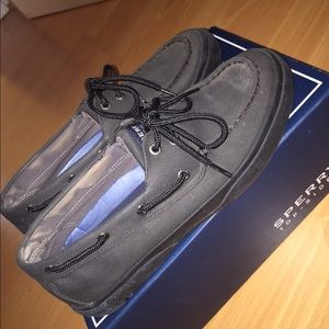 Sperry Black great condition!! Men size 8.5