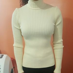 Ribbed turtle neck pullover