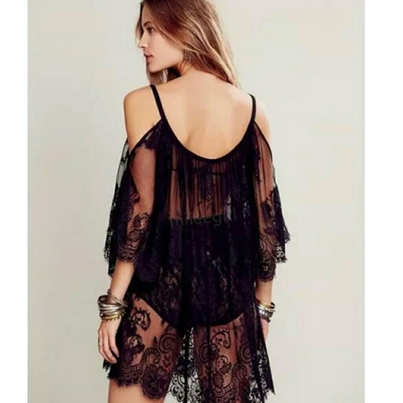 LAST L! HP🎉 Boho Lace Top/Cover Up - Picture 3 of 4