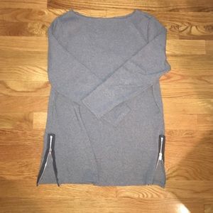Gray Gap sweater with zipper detail