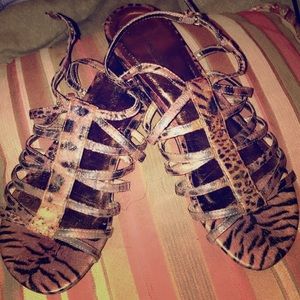 Cheetah print sandals