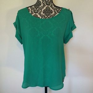 Green flowy blouse