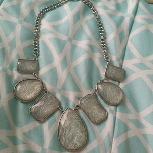 Grey statement necklace