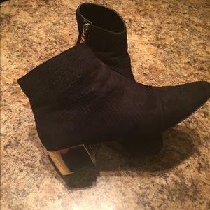 Topshop booties! With a gold heel!