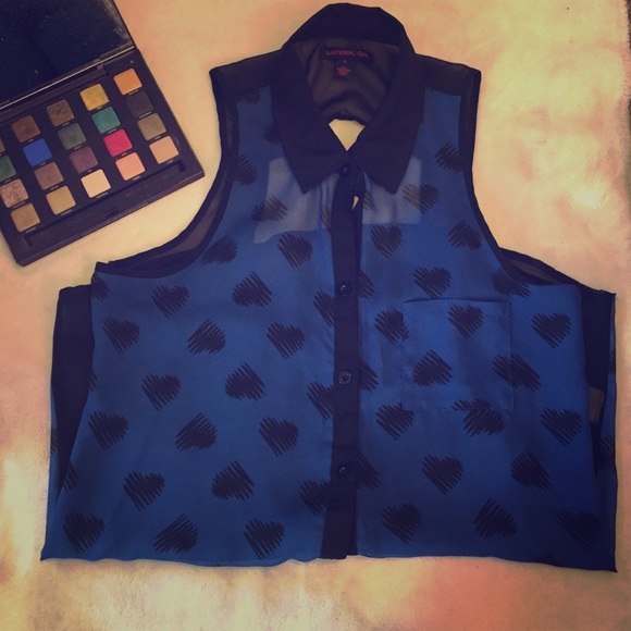 Black and blue blouse - Picture 3 of 6