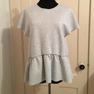 Gray H&M Peplum Top