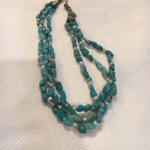 Triple Strand Turquoise Necklace