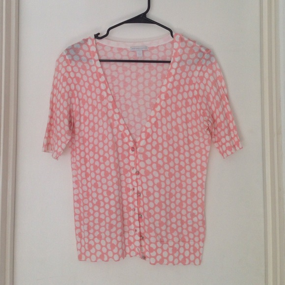 Short sleeved cardigan, polka dots