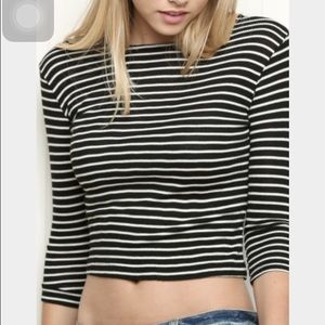 brandy melville striped crop top