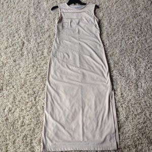Size 6, Newport News dress, beige.