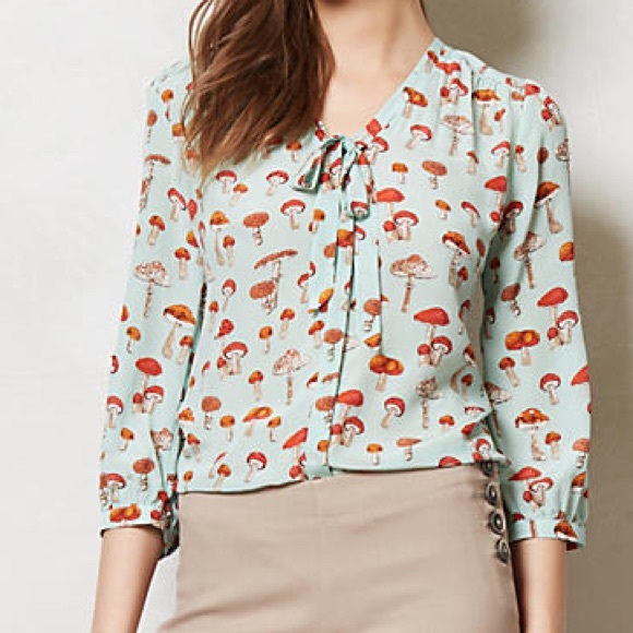 Anthropologie Toadstool Blue Blouse
