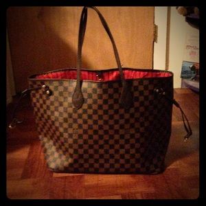 Brown checkered bag