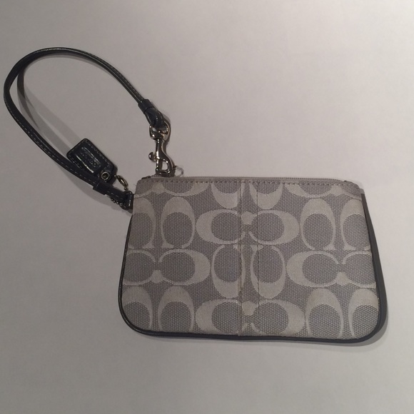 Coach silver wristlet