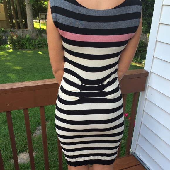 Ted Baker Rouched Sweater Body Con Dress Sz 2 3 - Picture 3 of 4