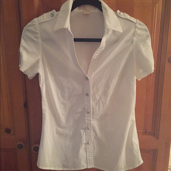 Michael Kors Button-Down Short-Sleeve Blouse- SZ-2