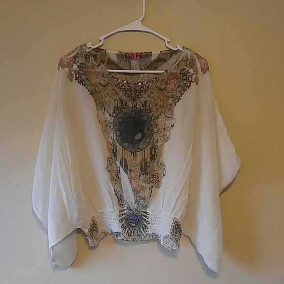 (ON SALE!!) Multicolored Butterfly Top