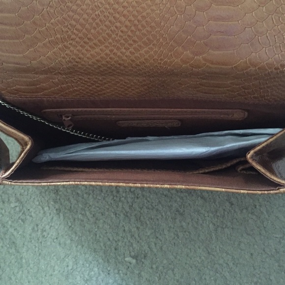 Steve Madden Large Cognac Clutch - Picture 2 of 3