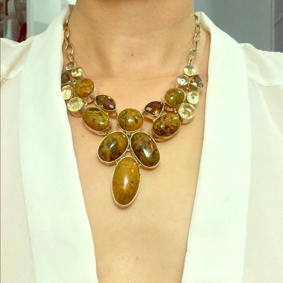 Cabochon Jasper Sterling silver Necklace