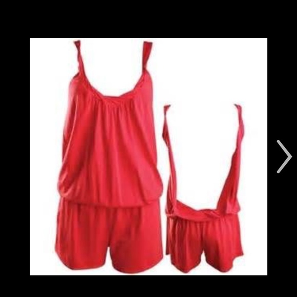 Fox head red romper.