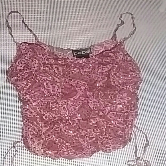 Bebe sequin crop top