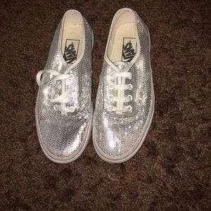 Silver Sequin authentic vans