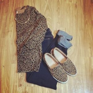 LOFT animal print sweater