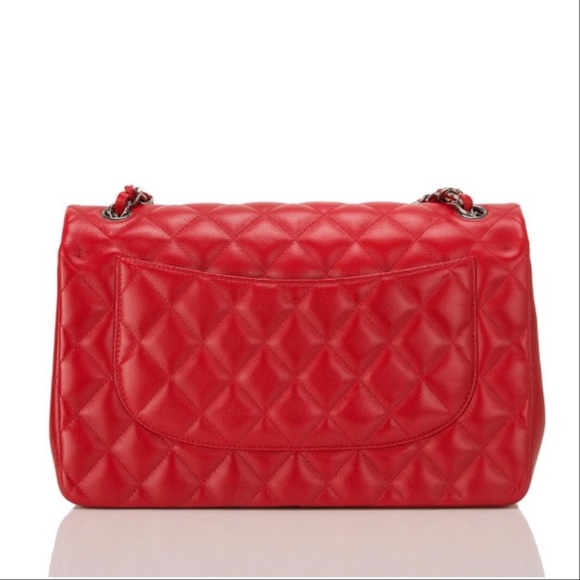 Chanel jumbo red quilted lambskin limited edition - Picture 4 of 4