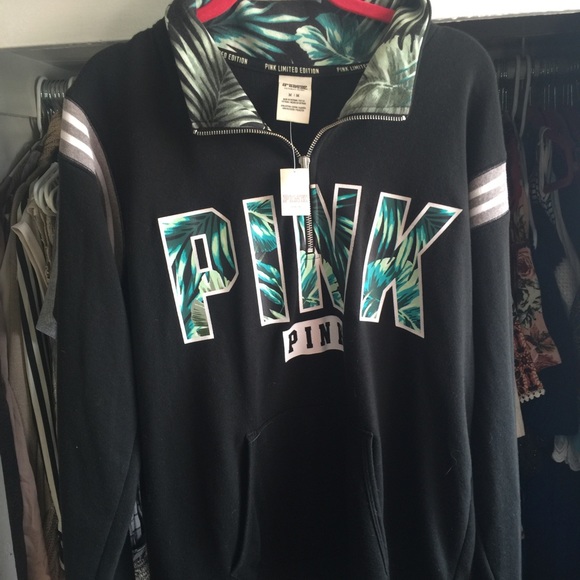 Limited edition Victoria's Secret pink half zip