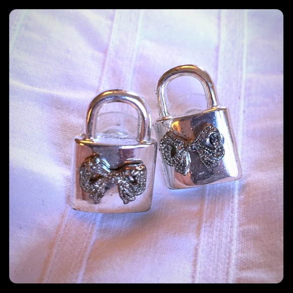 Silver Lock Earrings