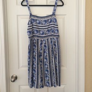 Adorable blue patterned loft dress