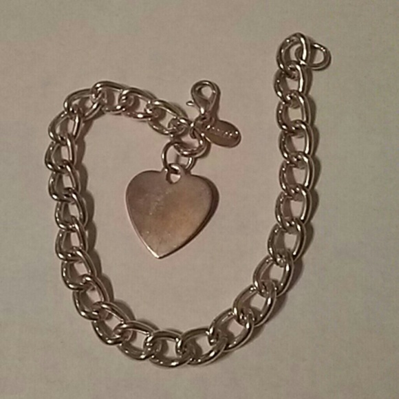 Silver heart charm bracelet