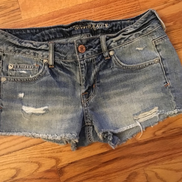 American Eagle Outfitters Pants - AEO Distressed Jean shorts size 4