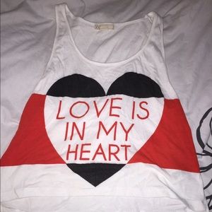 Slightly cropped tank top