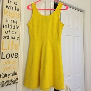 Yellow cocktail dress