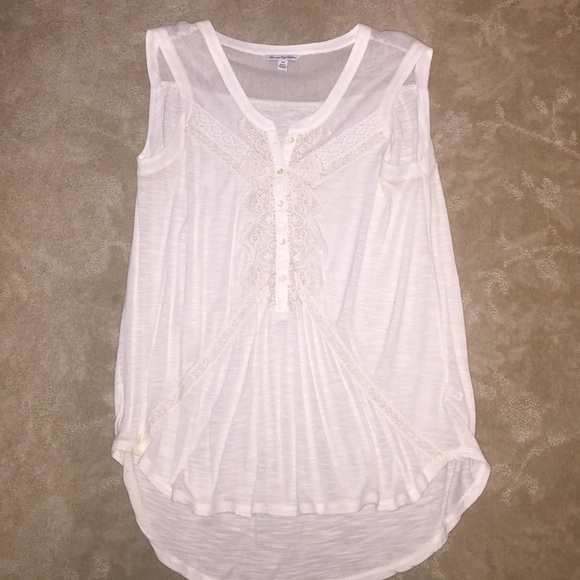 WHITE LACE TANK