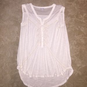 WHITE LACE TANK